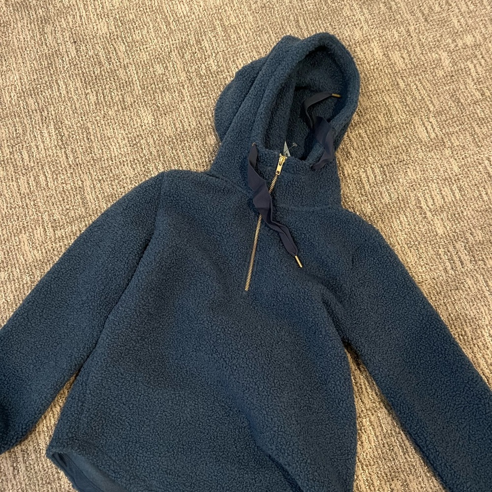Loft blue Sherpa hoodie